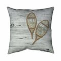 Begin Home Decor 20 x 20 in. Snowshoes-Double Sided Print Indoor Pillow 5541-2020-SP53